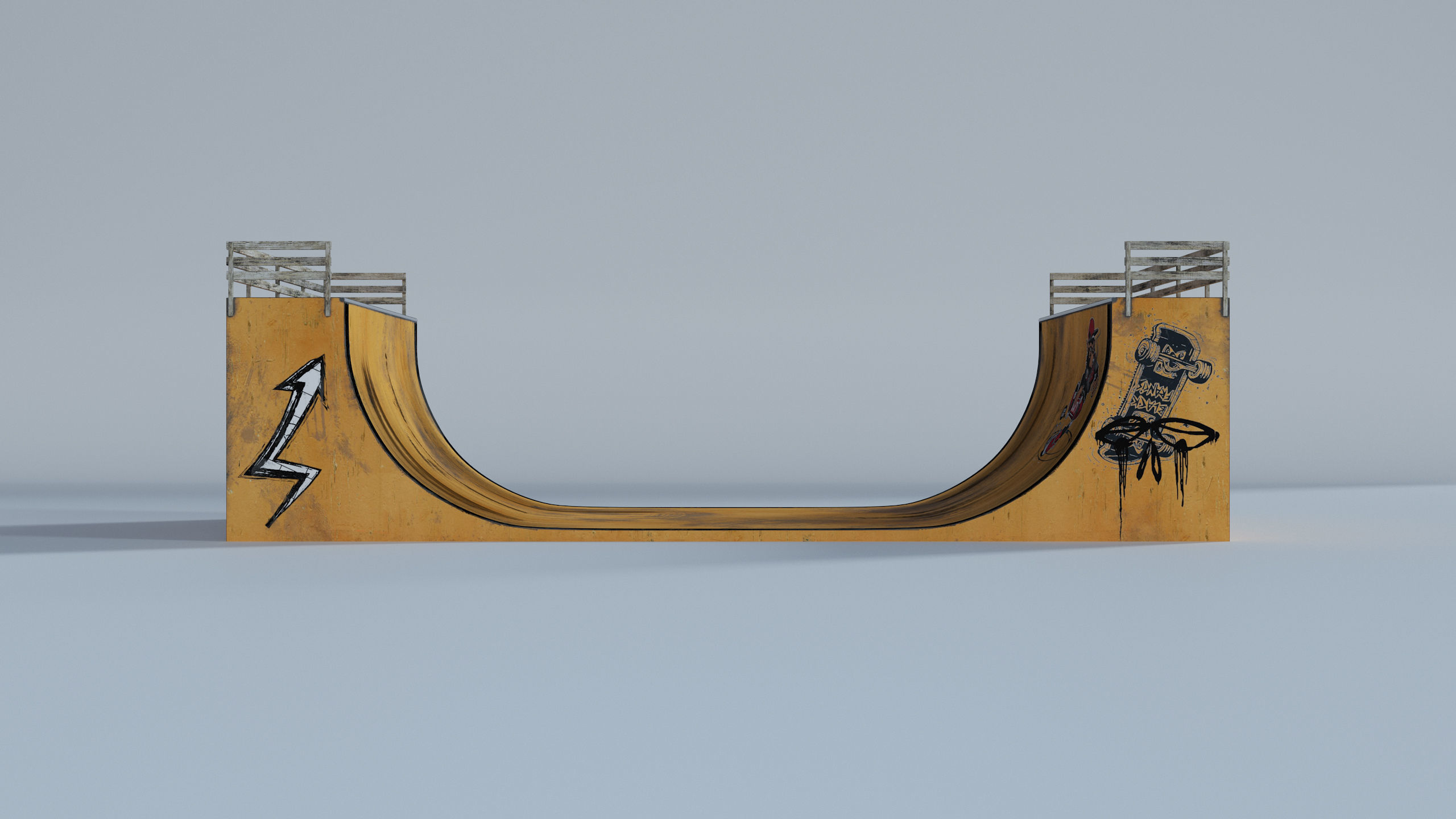 Skate Park Low-poly 3D model_35