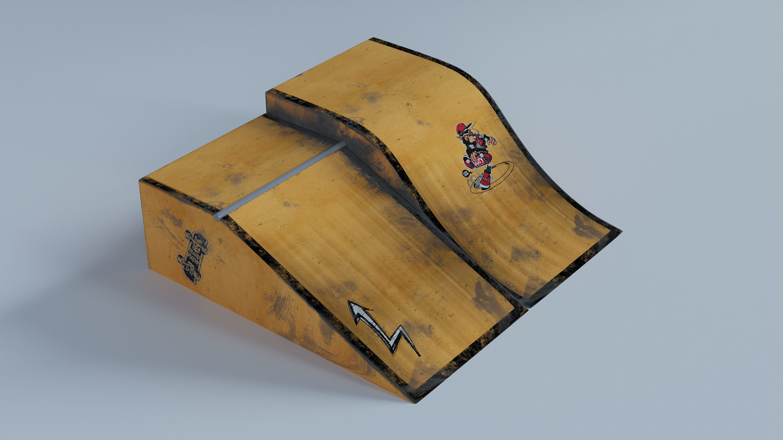 Skate Park Low-poly 3D model_41