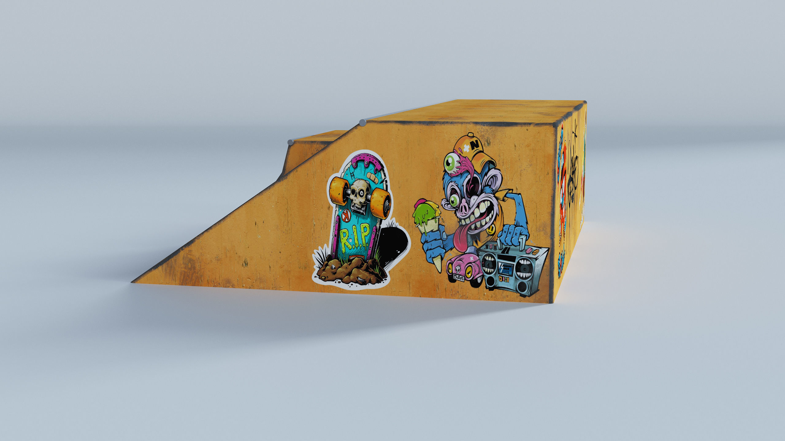 Skate Park Low-poly 3D model_7