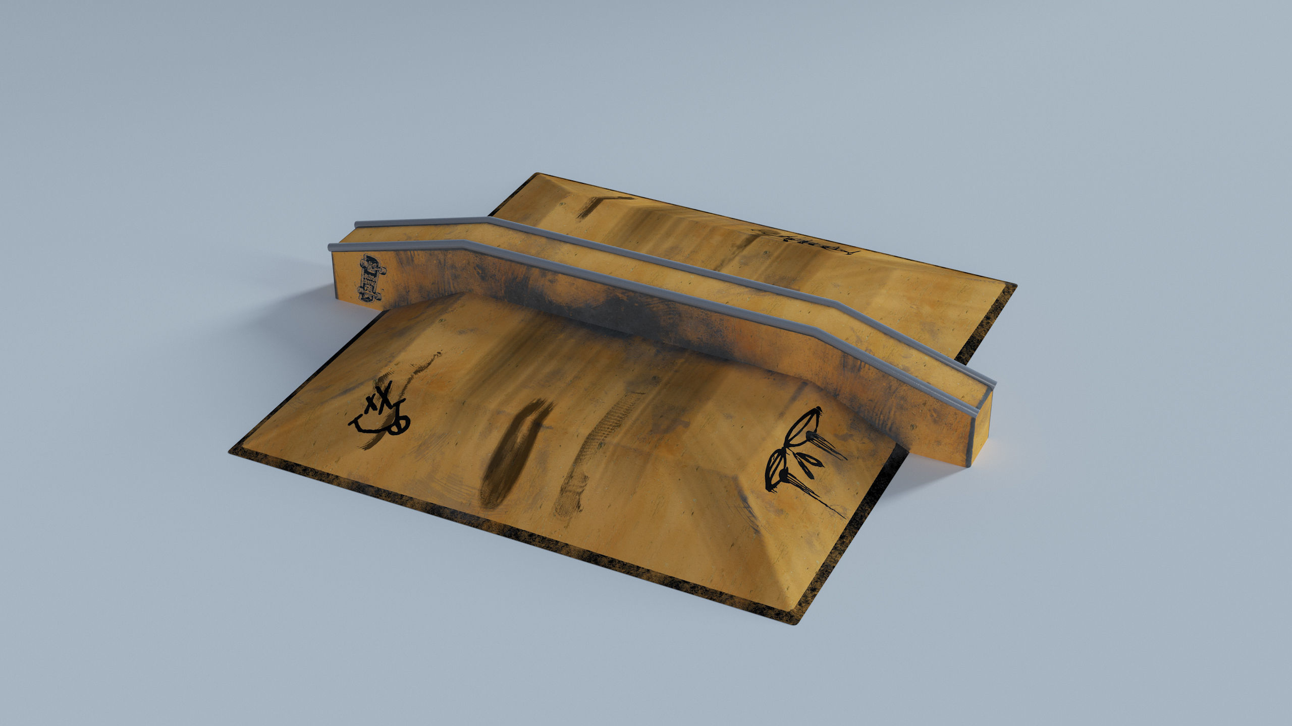 Skate Park Low-poly 3D model_21