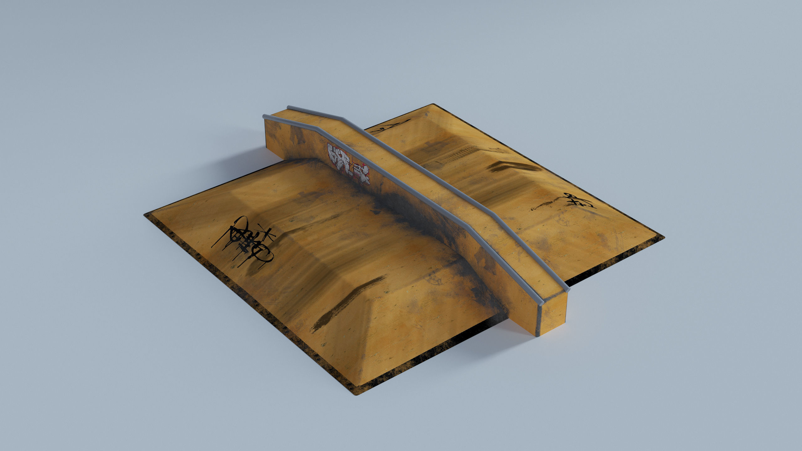 Skate Park Low-poly 3D model_15