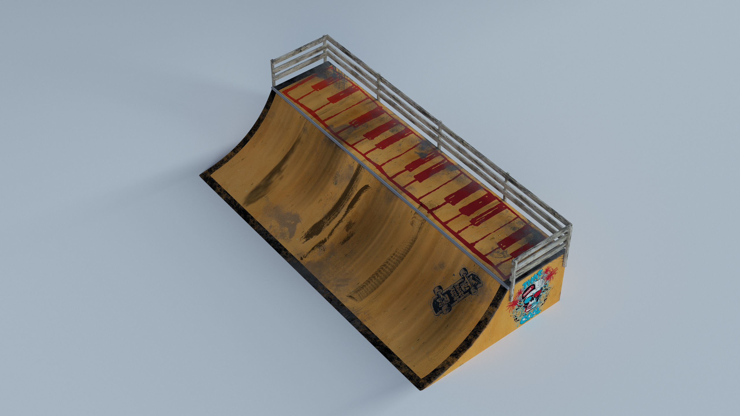Skate Park Low-poly 3D model_52