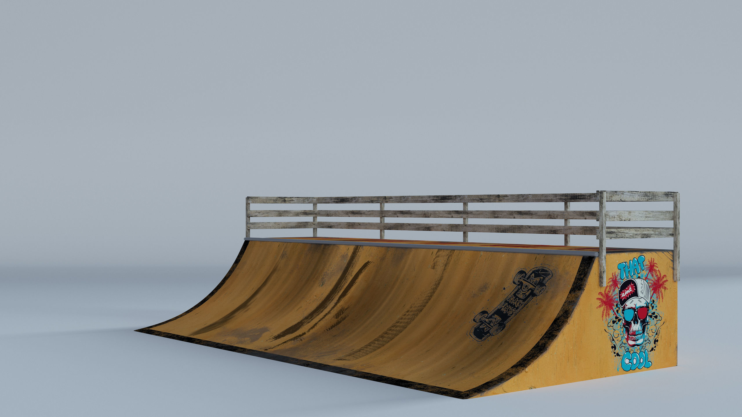 Skate Park Low-poly 3D model_57