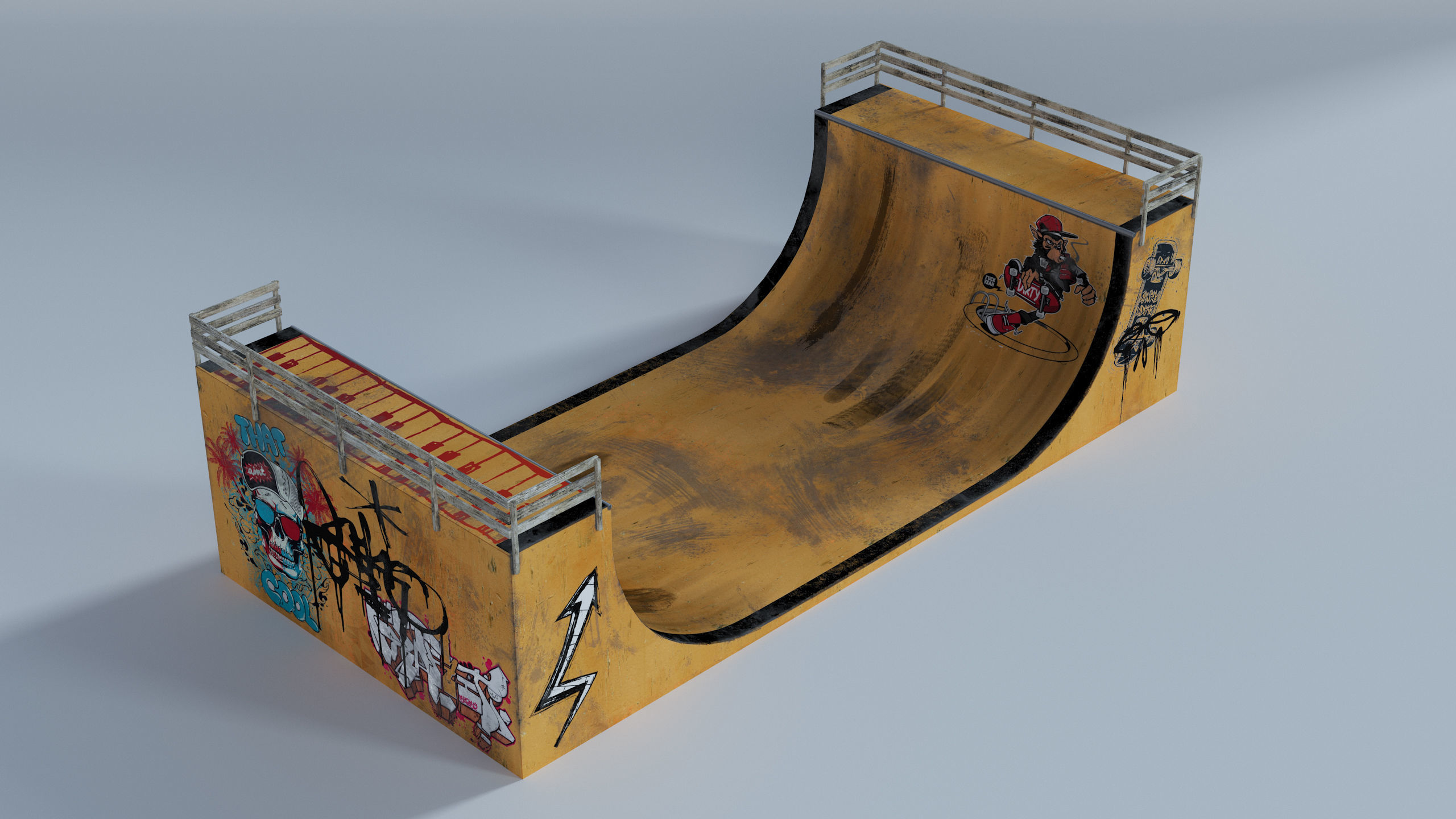 Skate Park Low-poly 3D model_27