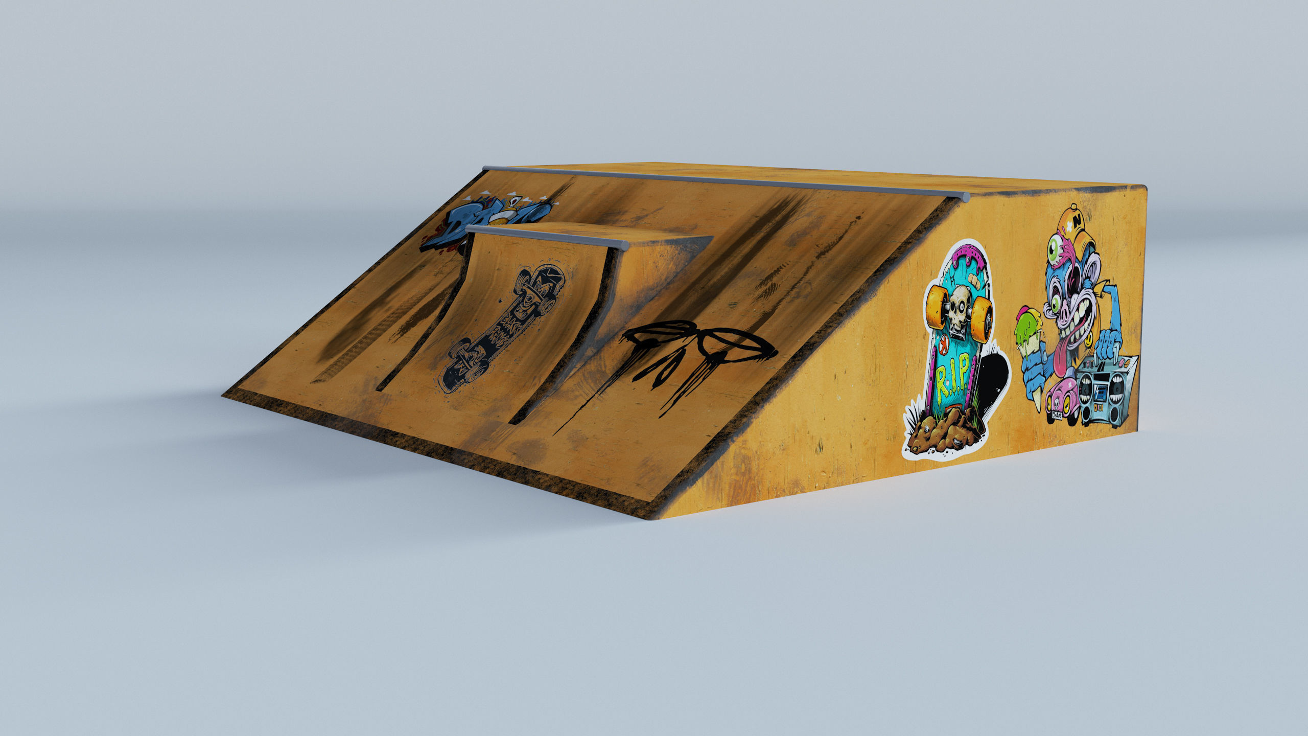 Skate Park Low-poly 3D model_12