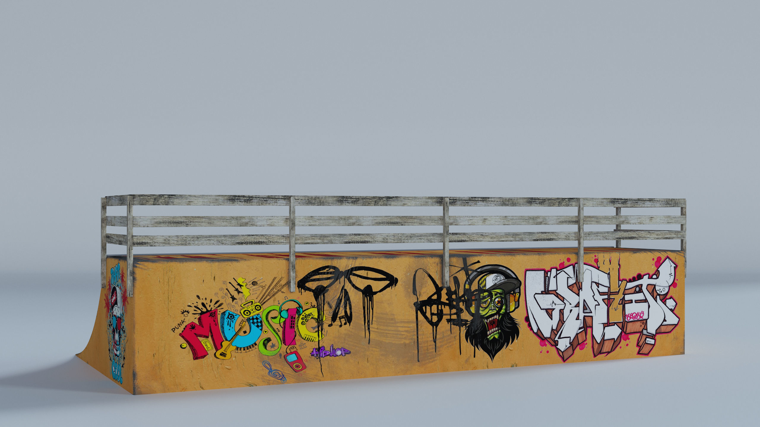 Skate Park Low-poly 3D model_59