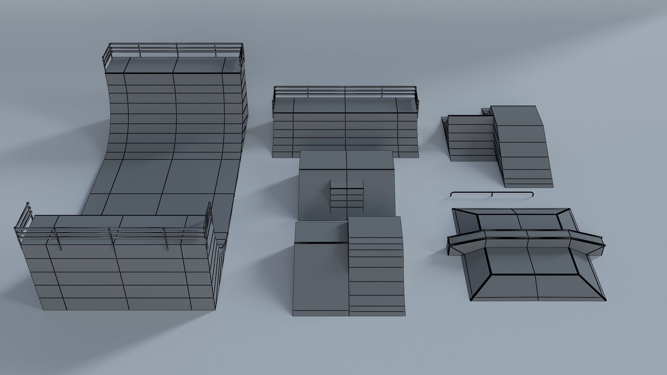 Skate Park Low-poly 3D model_77