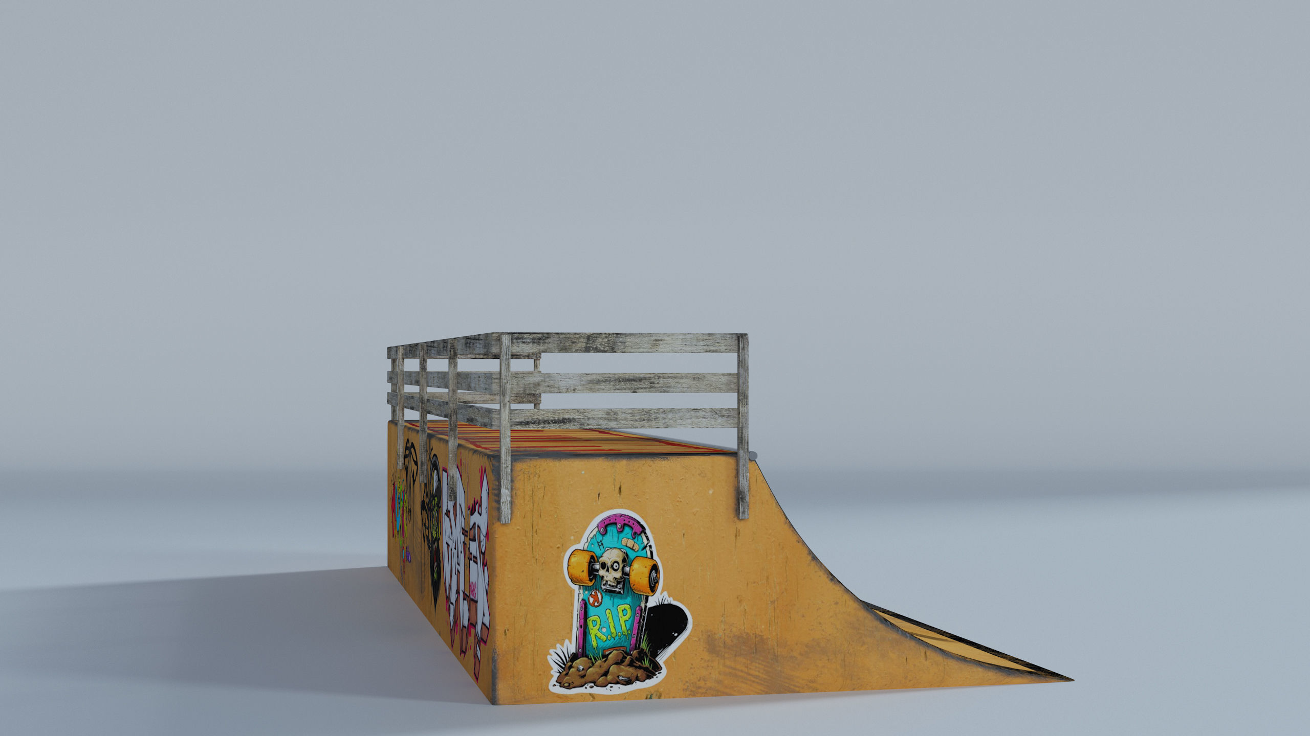 Skate Park Low-poly 3D model_62