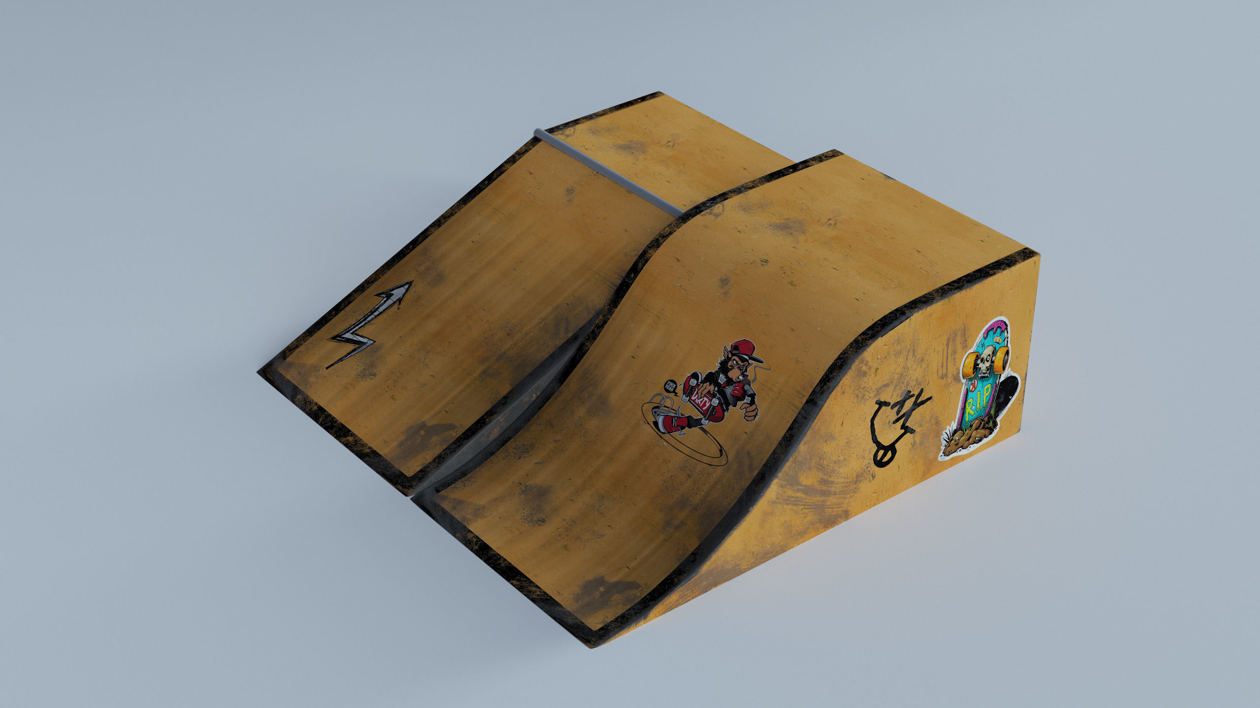 Skate Park Low-poly 3D model_40