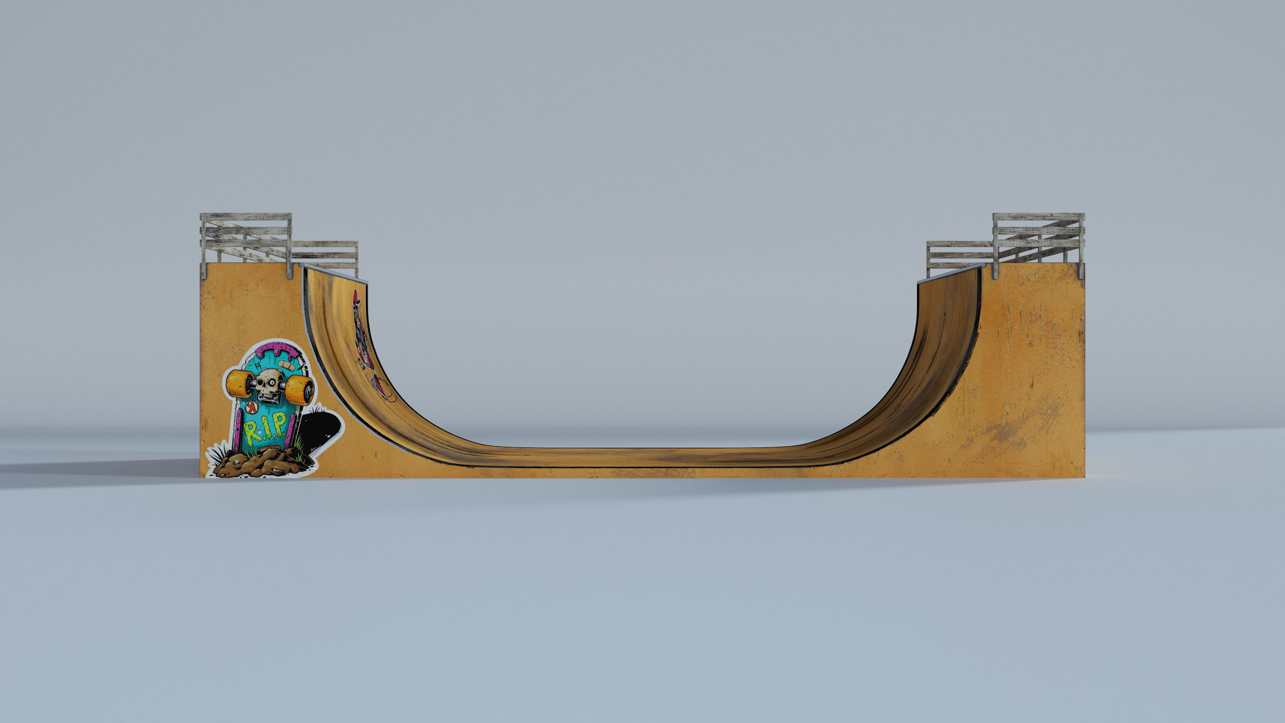 Skate Park Low-poly 3D model_30