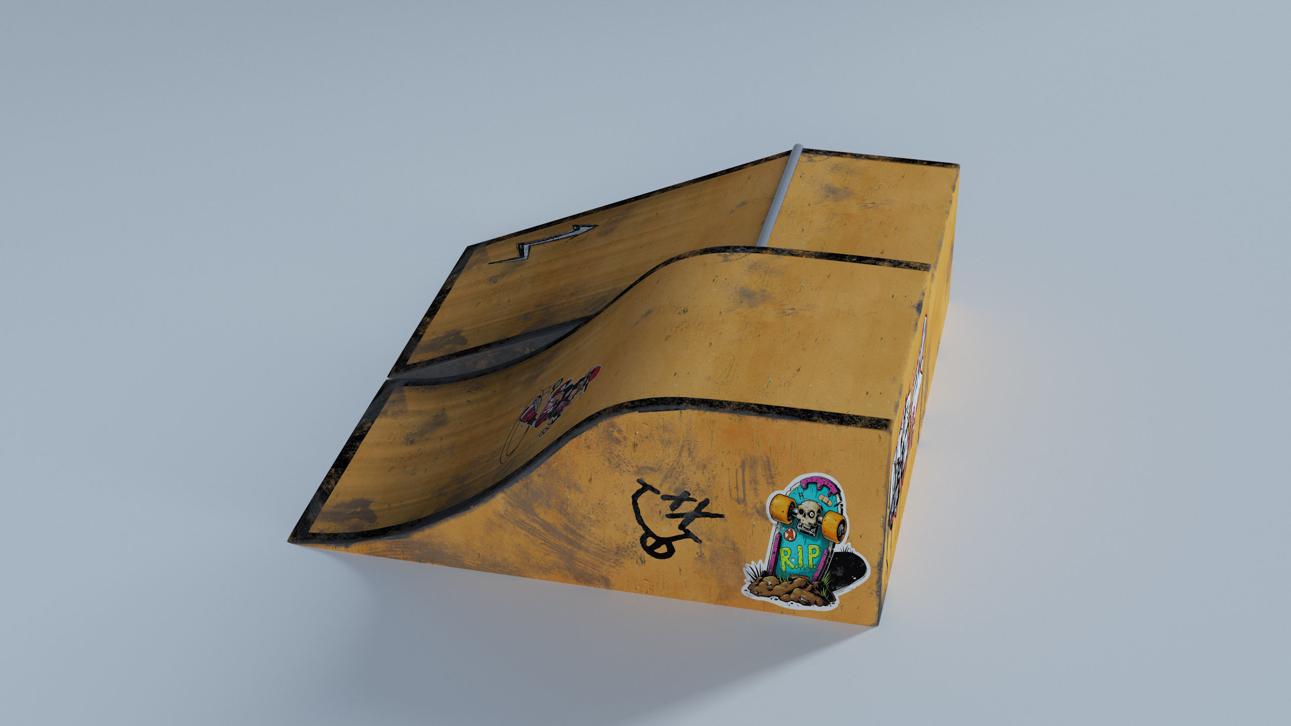 Skate Park Low-poly 3D model_37