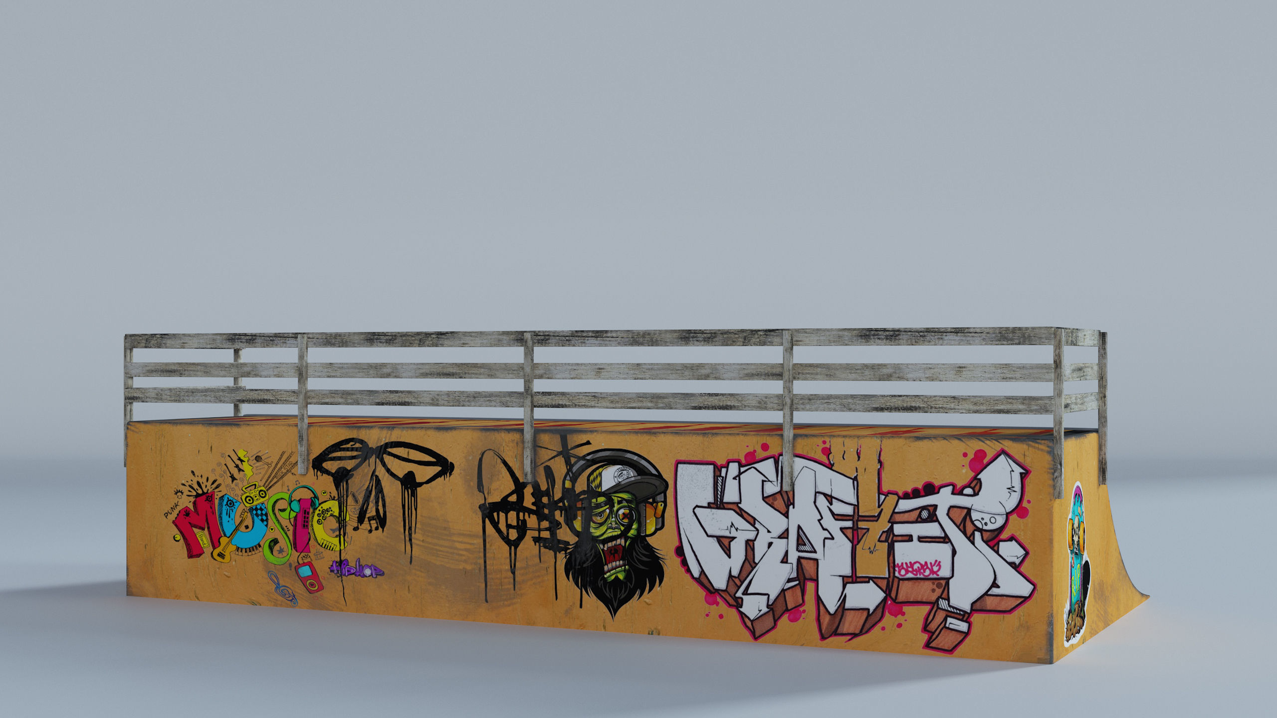 Skate Park Low-poly 3D model_61