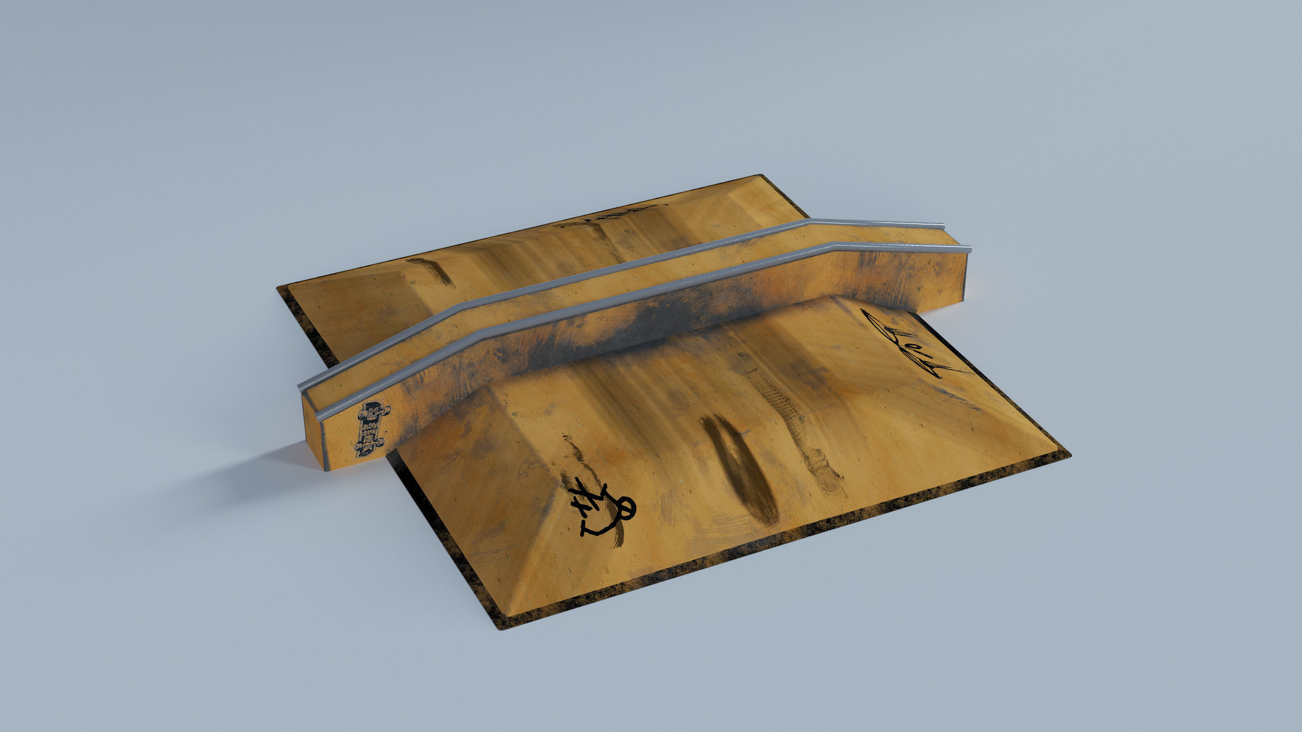 Skate Park Low-poly 3D model_19