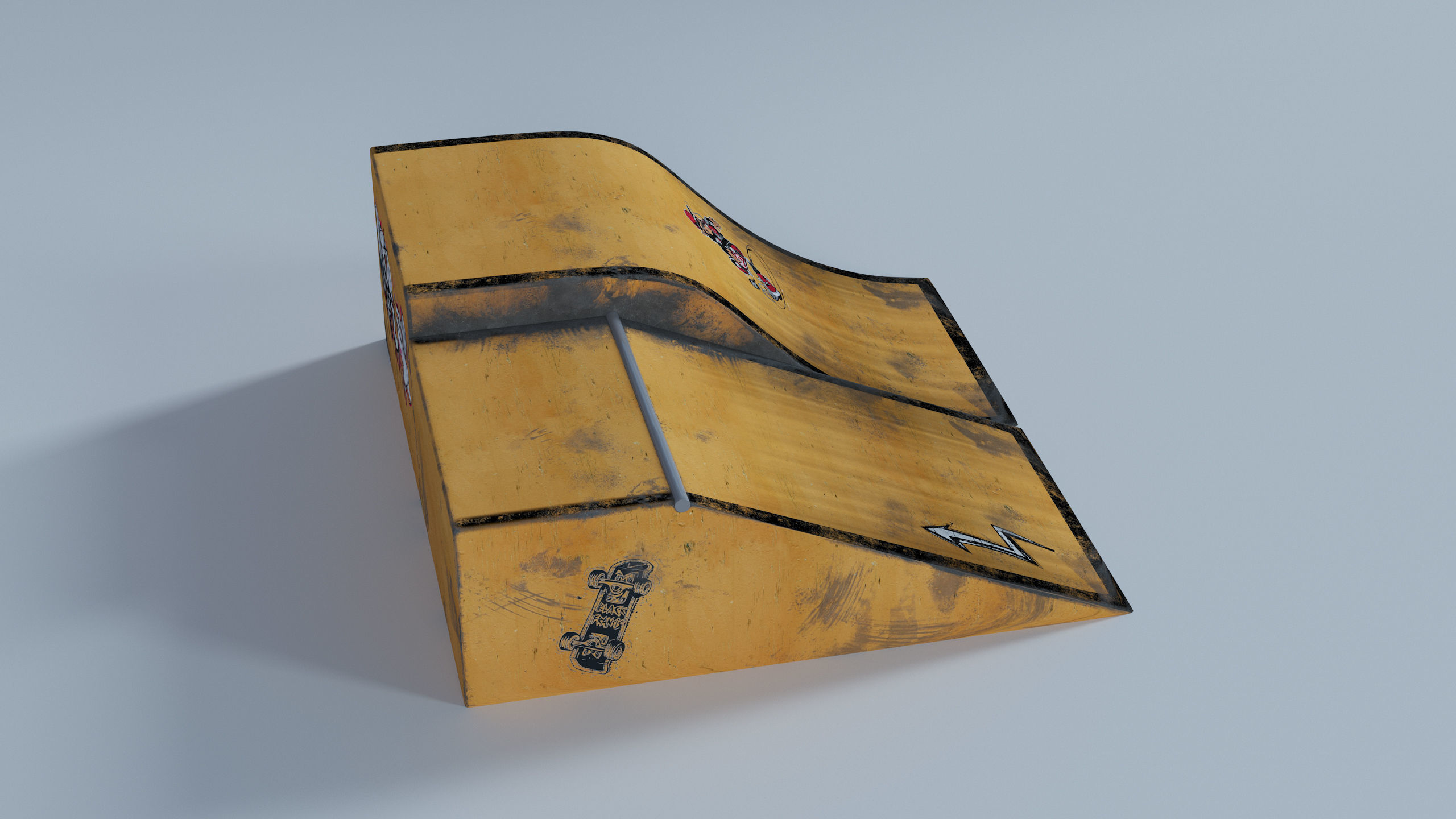 Skate Park Low-poly 3D model_42