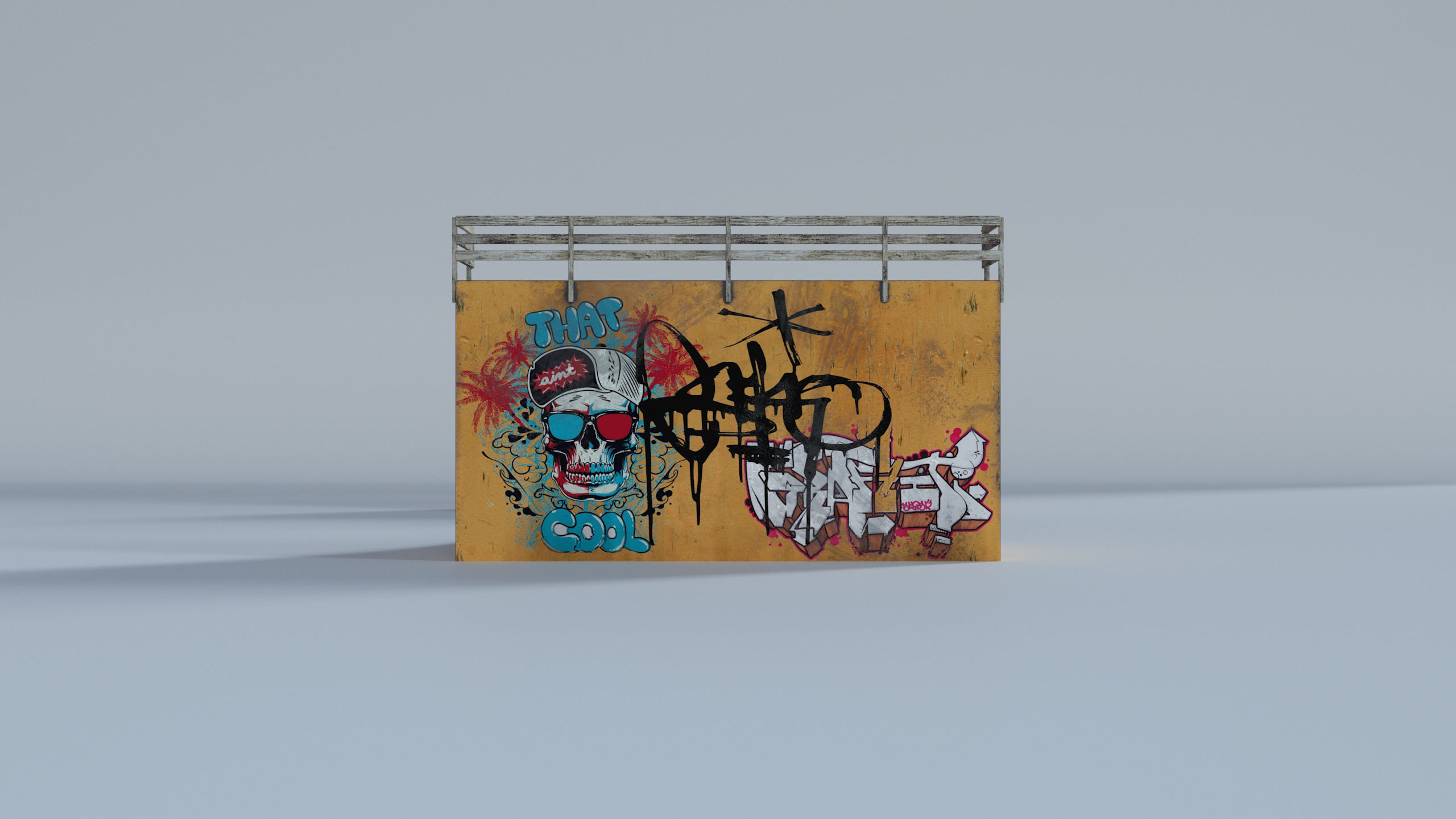 Skate Park Low-poly 3D model_32