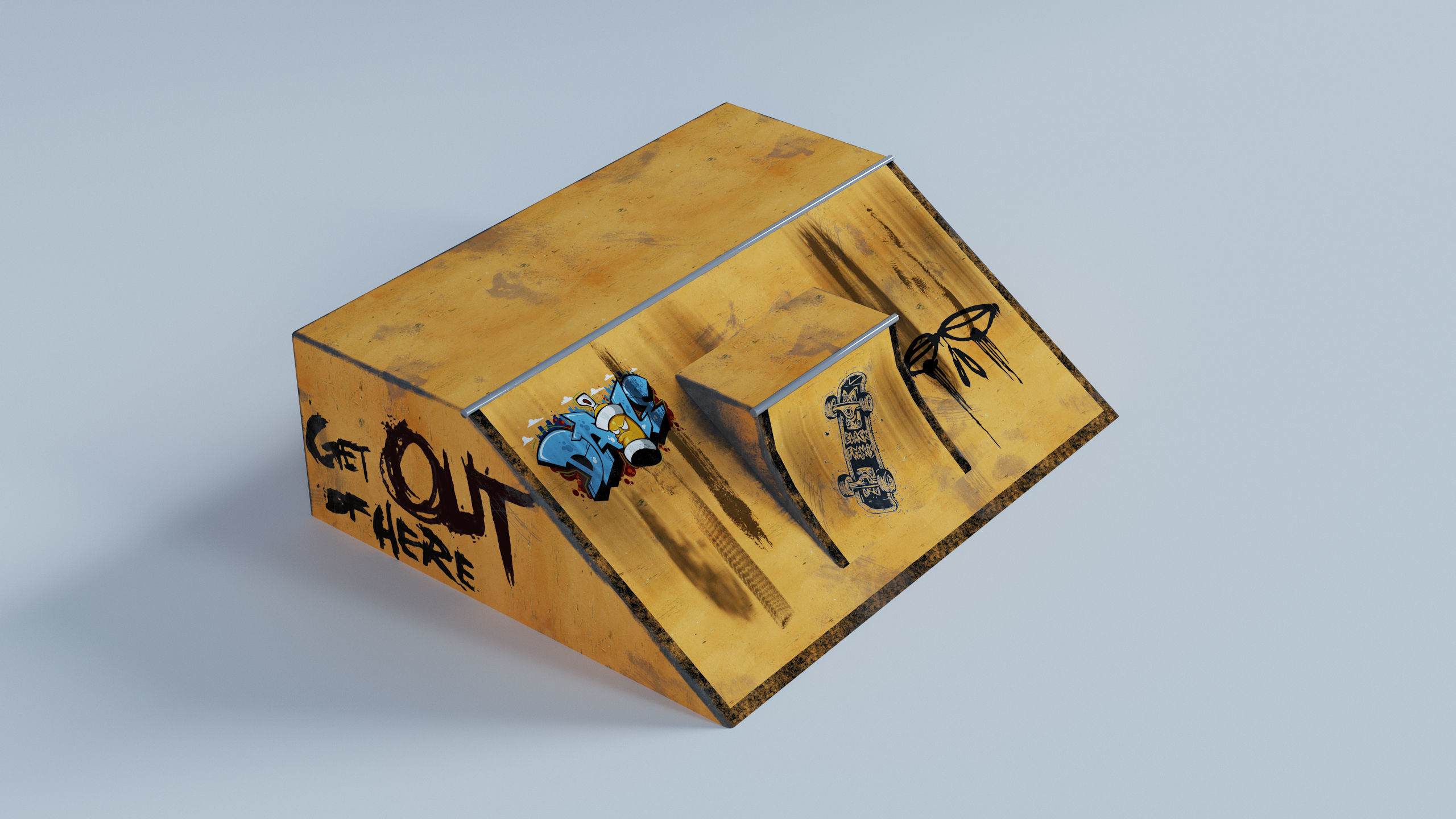 Skate Park Low-poly 3D model_13