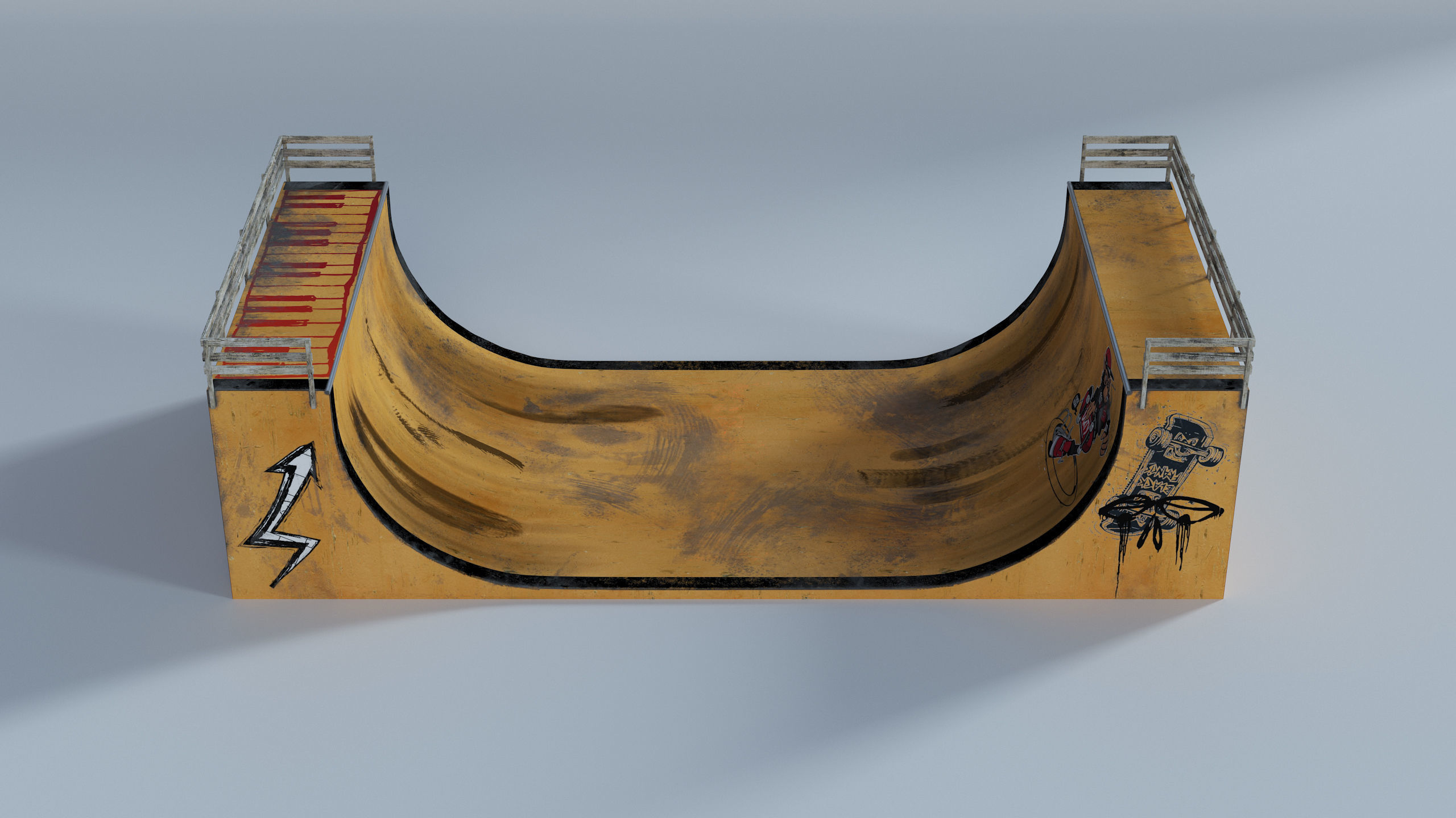Skate Park Low-poly 3D model_28