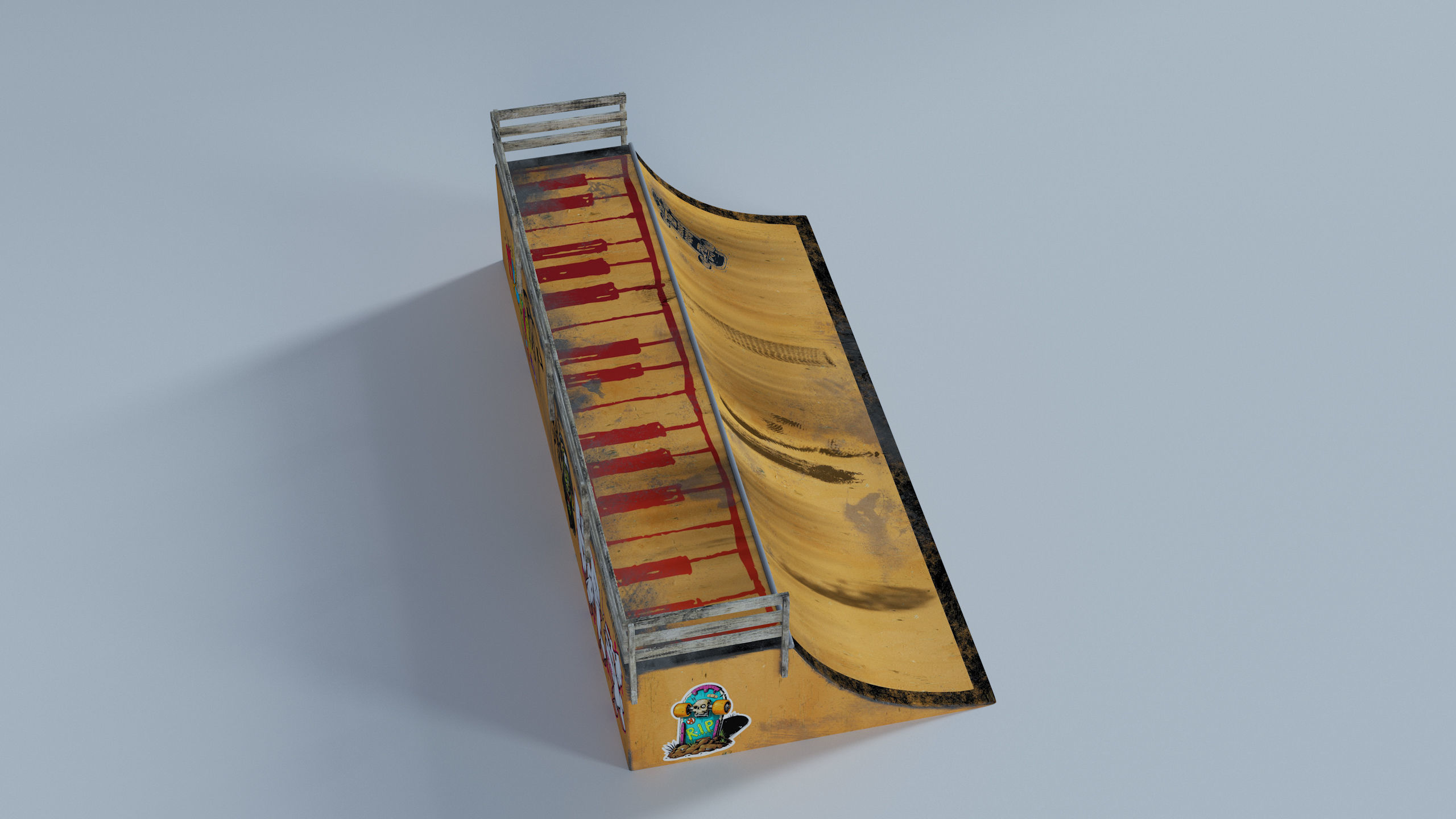 Skate Park Low-poly 3D model_55