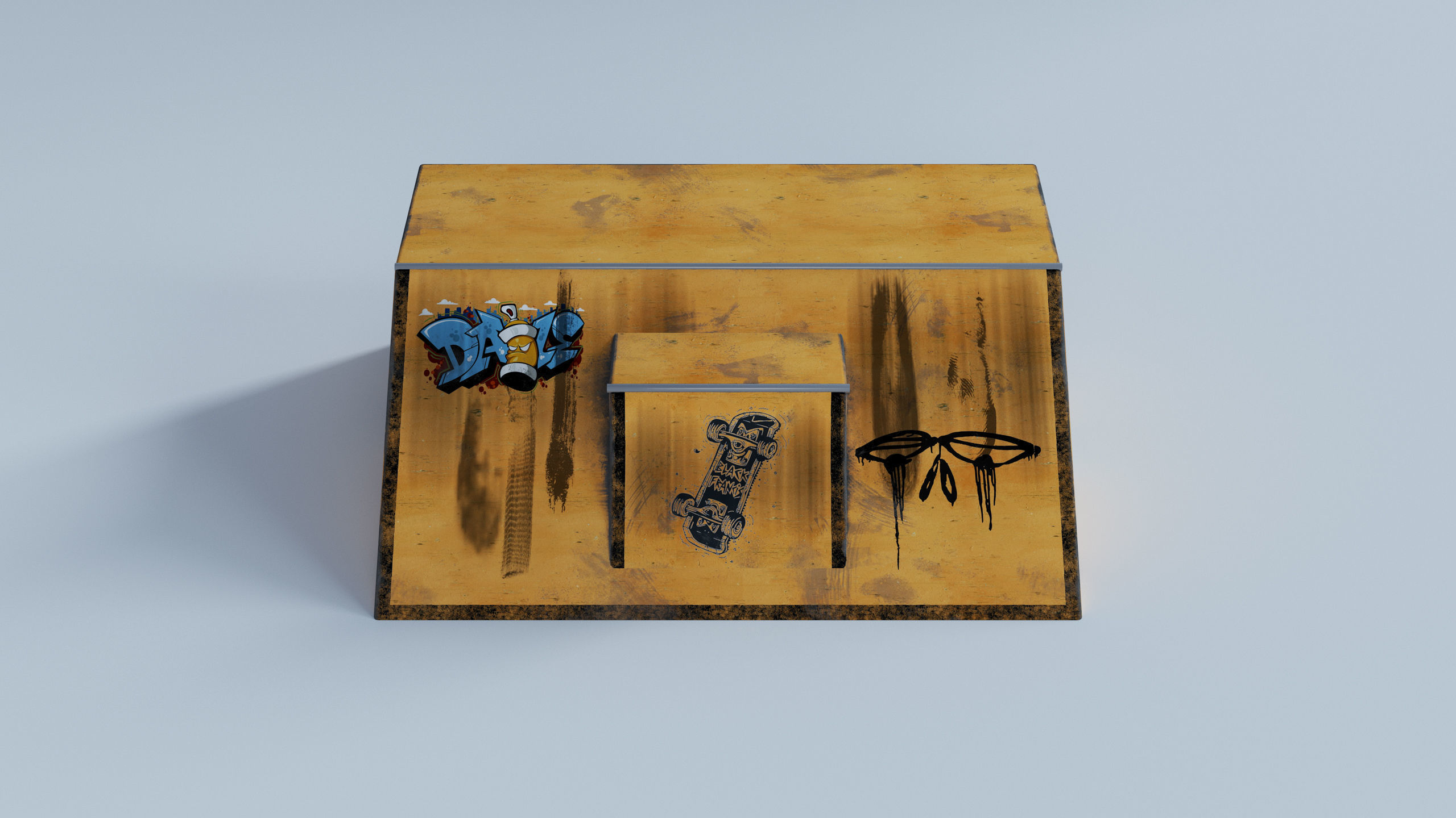 Skate Park Low-poly 3D model_11