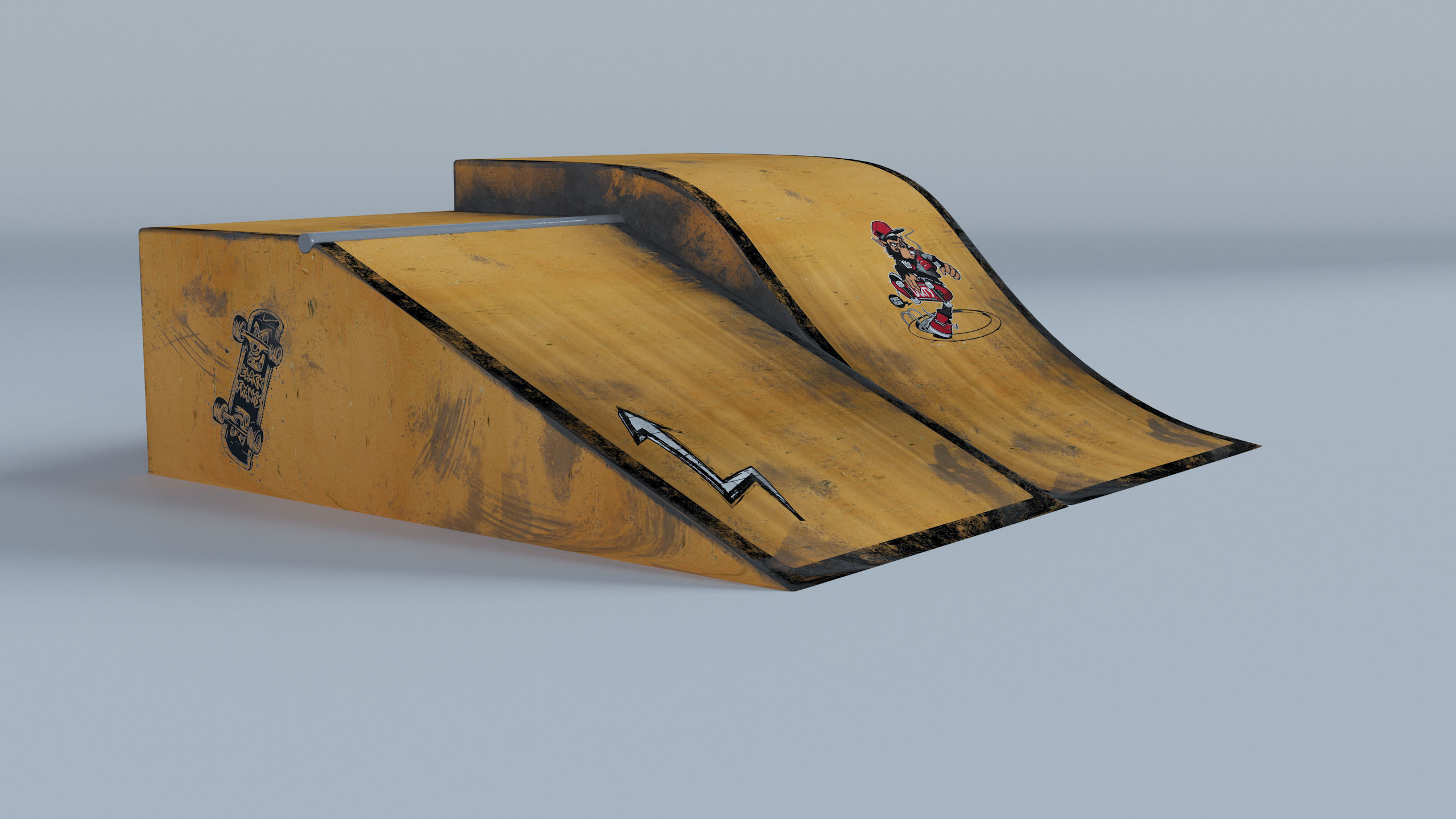 Skate Park Low-poly 3D model_49