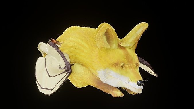 Fantasy Golden Crowned-Flying Fox 3D model