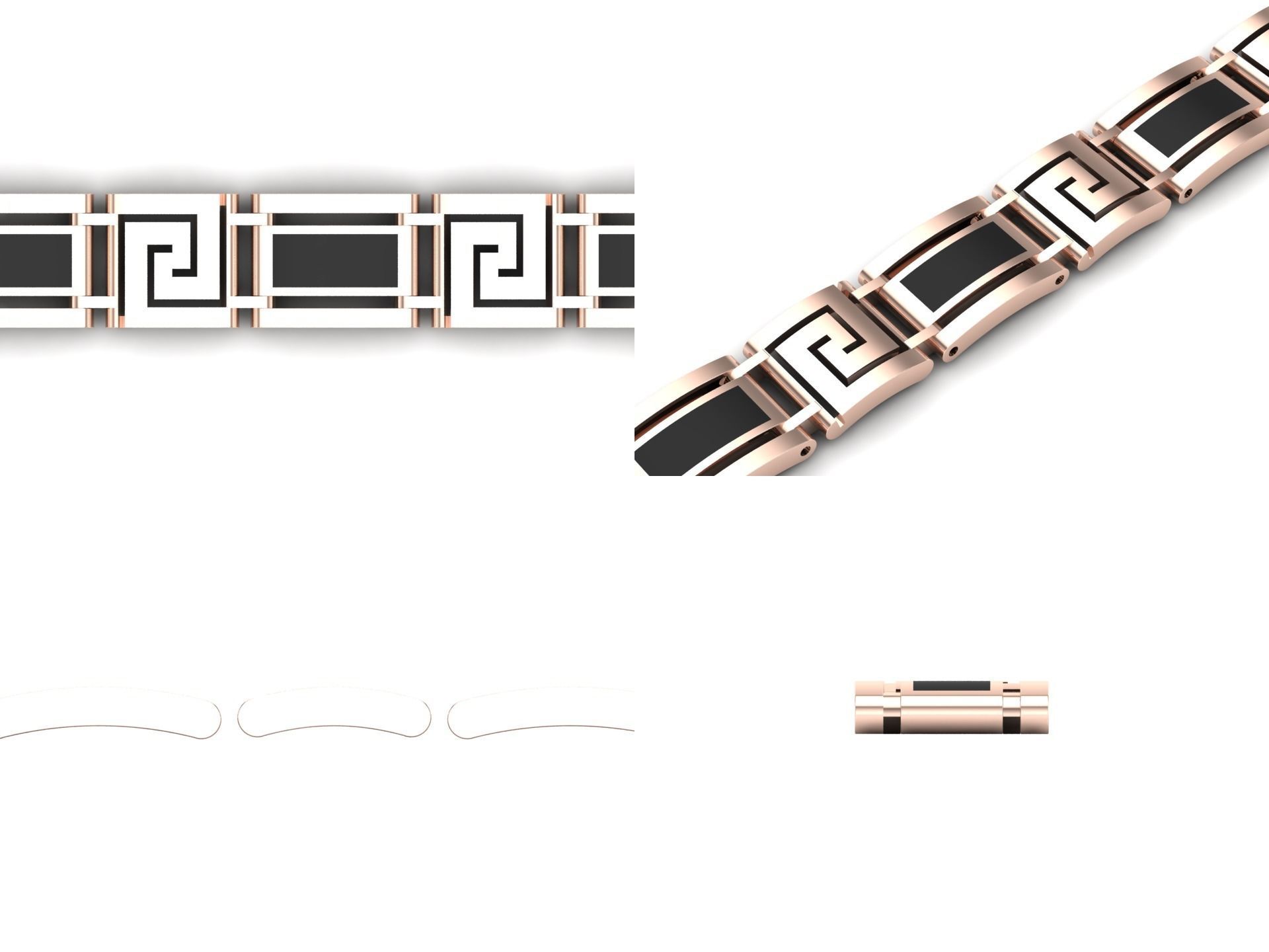 Bracelet od13 3D print model_3