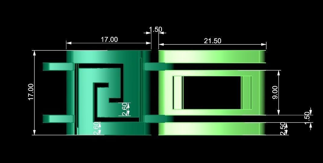 Bracelet od13 3D print model_6