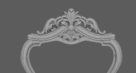armchair ornate chair 3D model 3