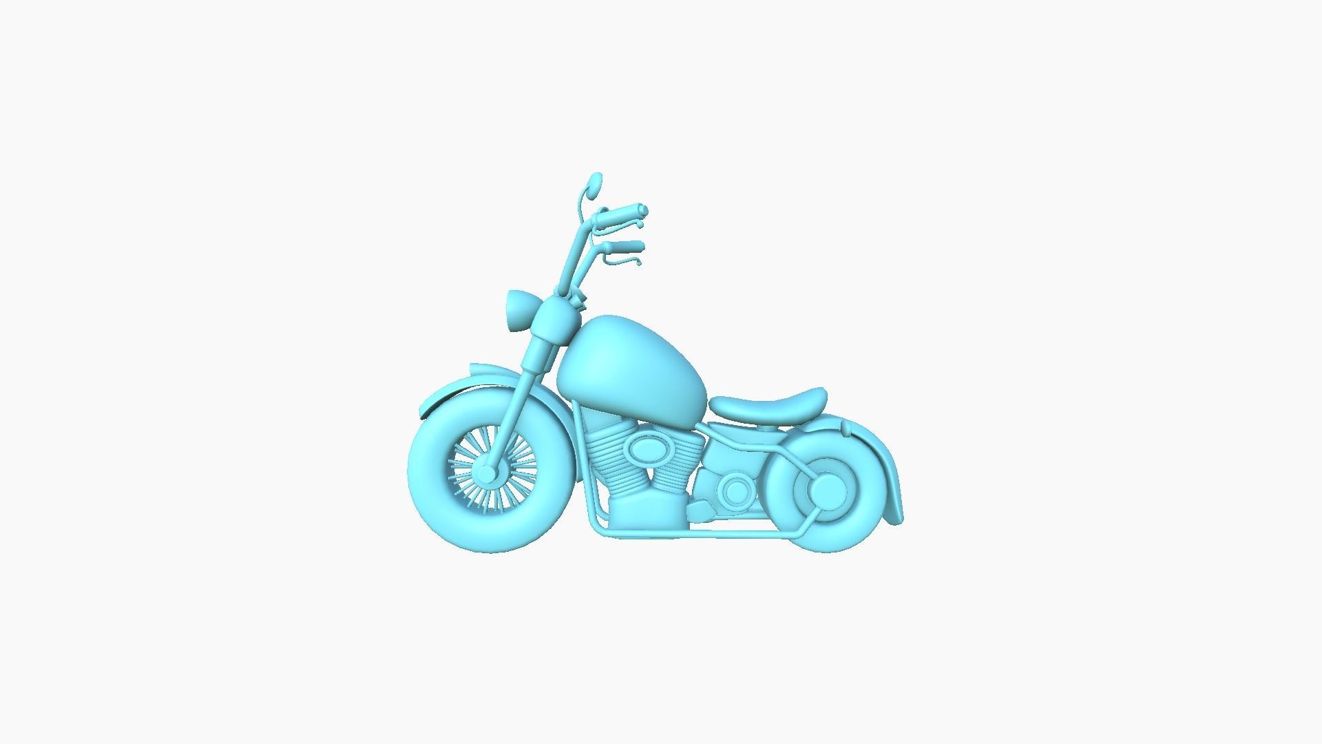 Motorcycle Cartoon A06 Orange Racing - Custom Vehicle Design Low-poly 3D model_9