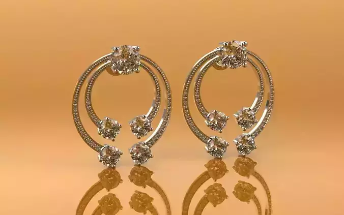 Earring Round Loops - Jewelry 3D - BR-158 3D print model