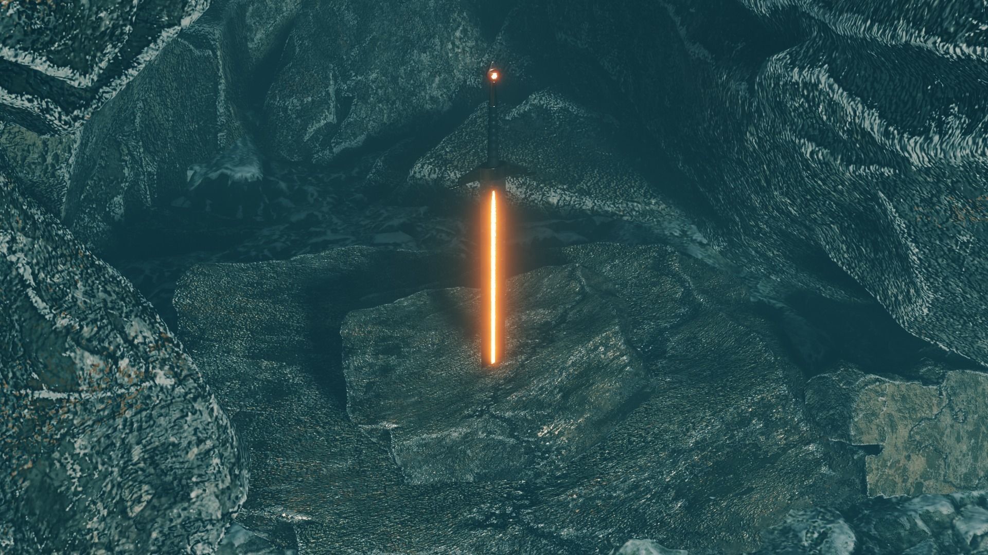 Arthurs sword Low-poly 3D model_2