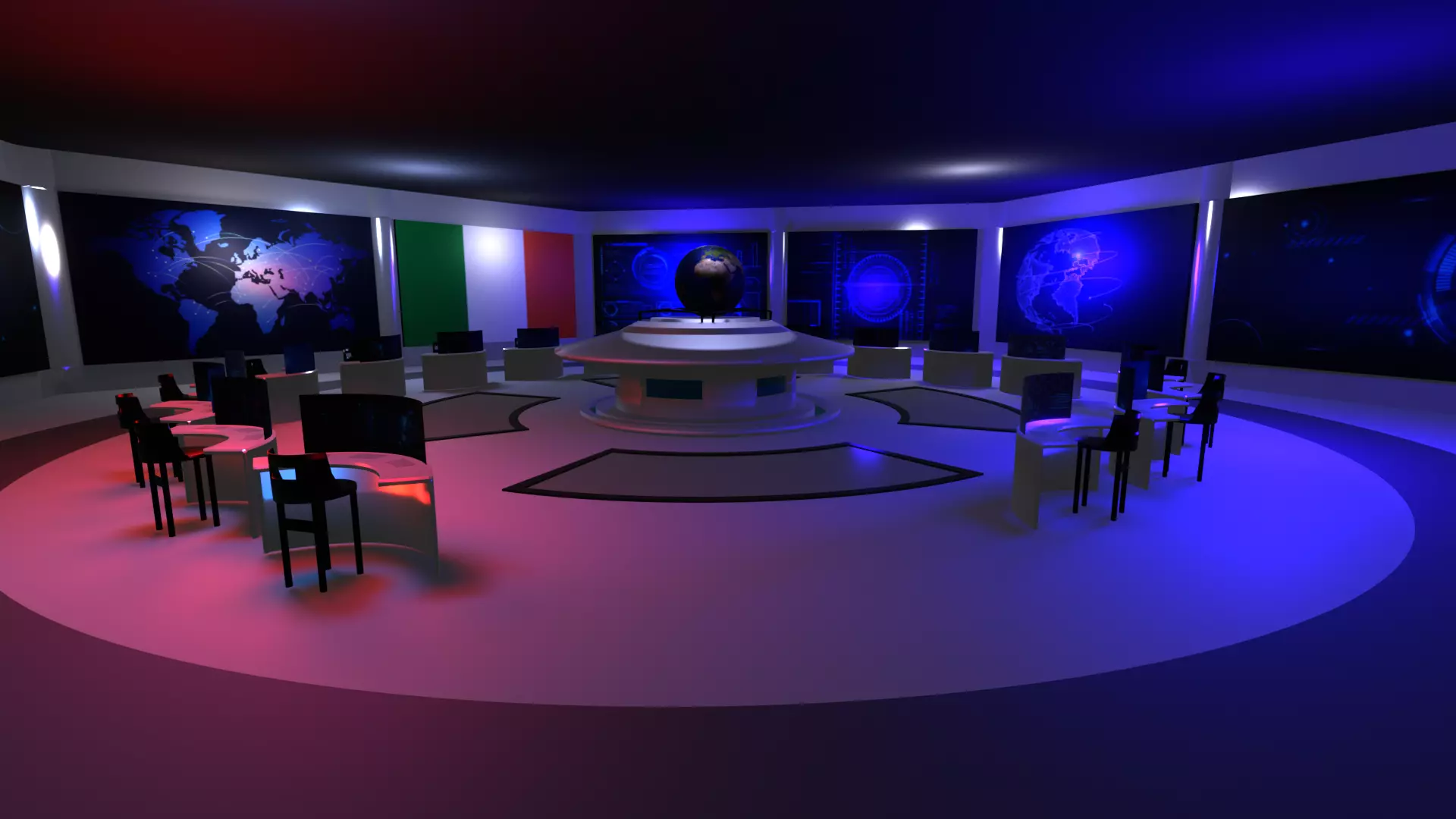 Command Center - Control Room- Military Base - Ireland Low-poly 3D model