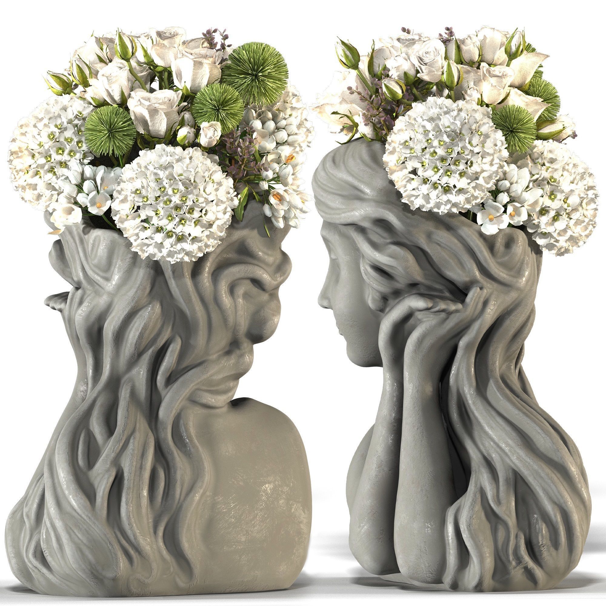 Face Vase decoration 4 3D model_1