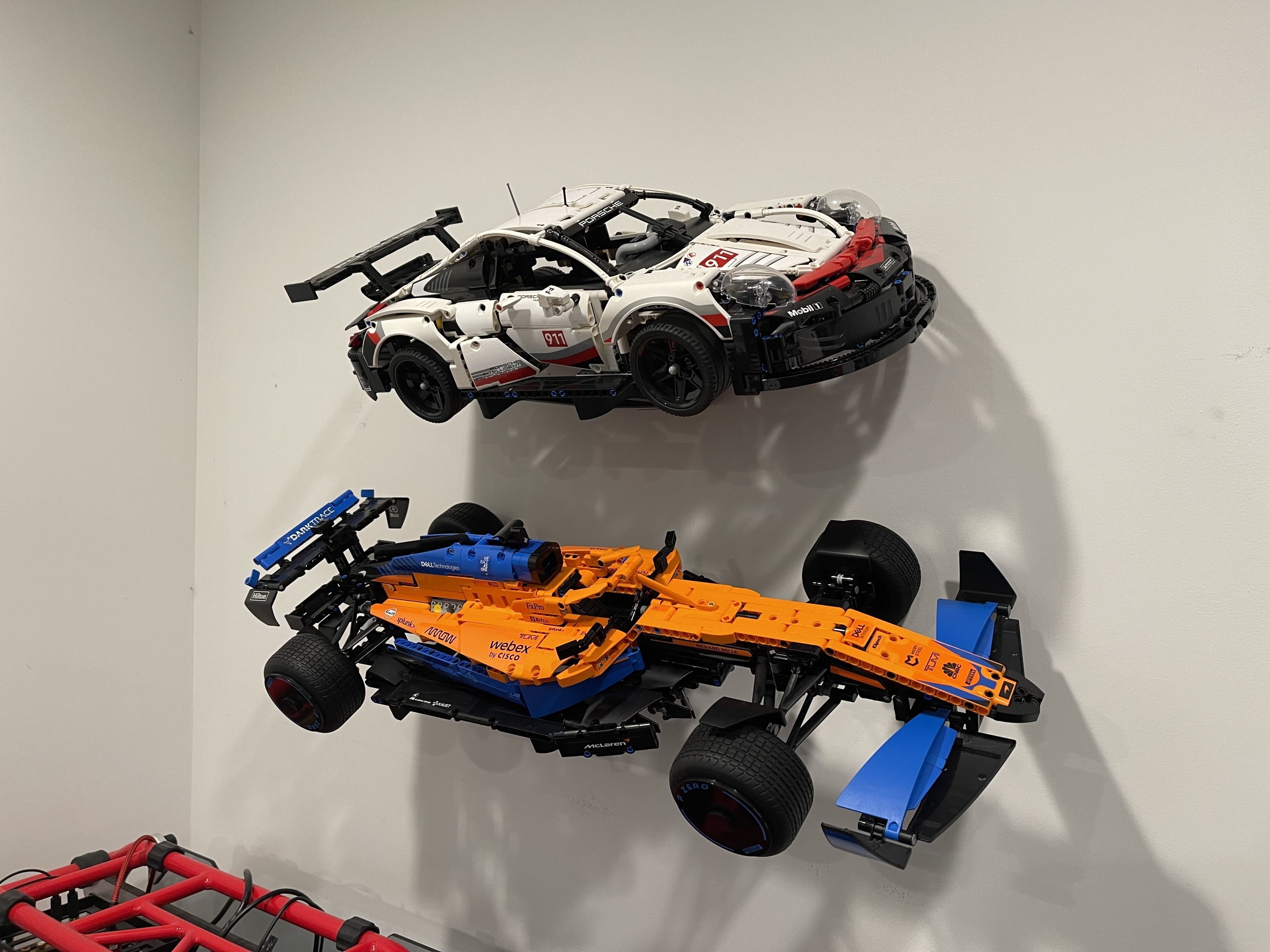 Porsche RSR Lego wall mount 3D print model_1