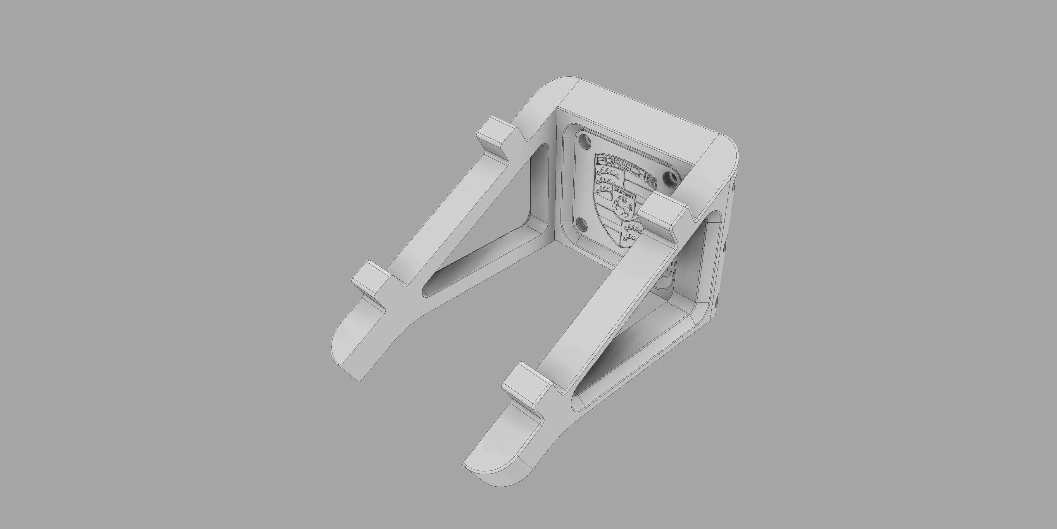 Porsche RSR Lego wall mount 3D print model_7