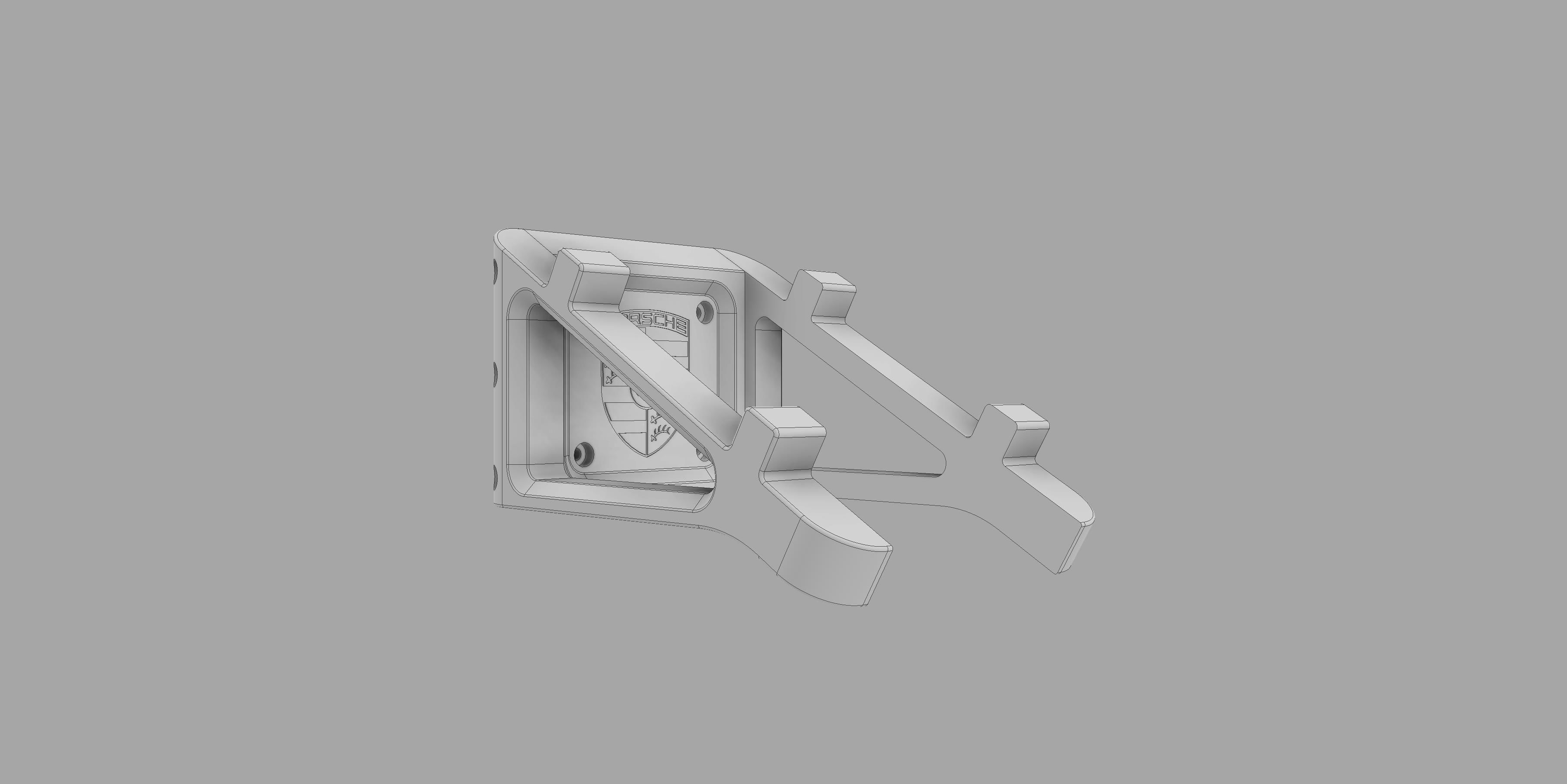 Porsche RSR Lego wall mount 3D print model_5