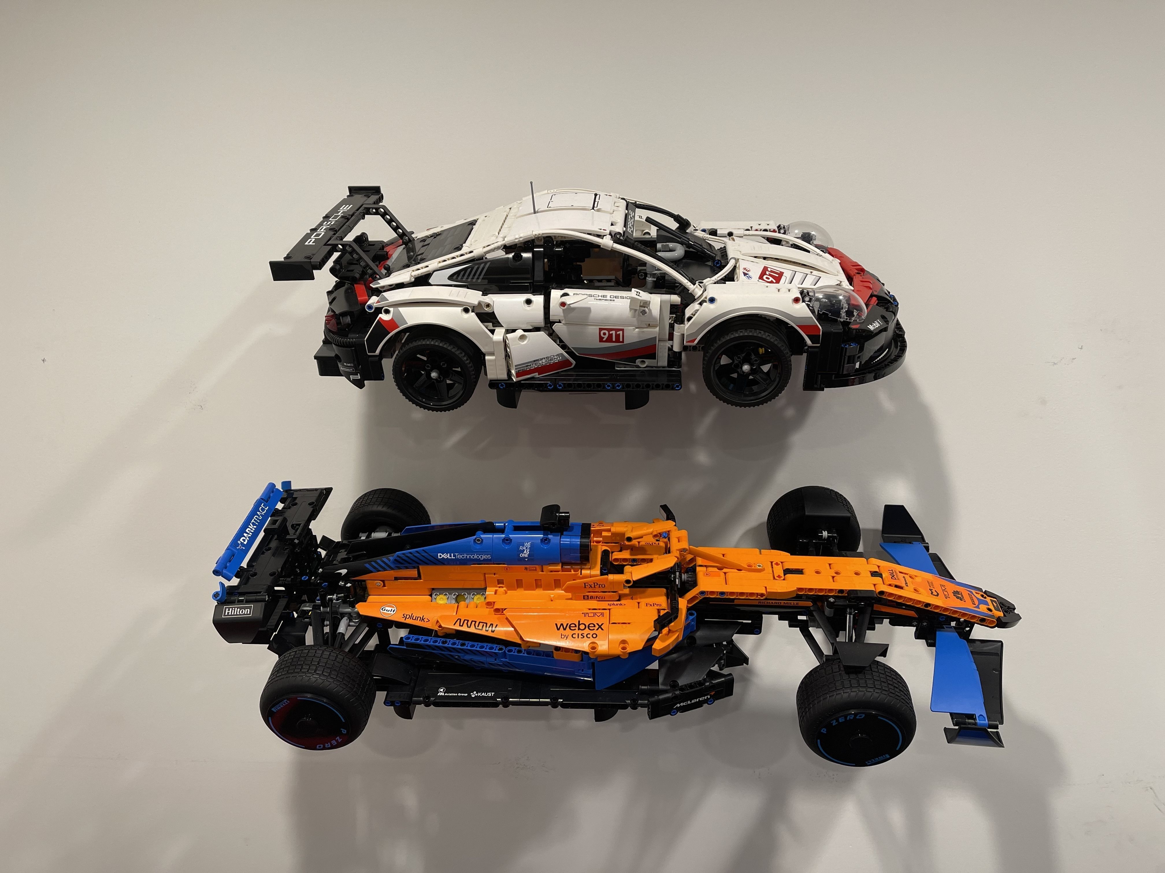 Porsche RSR Lego wall mount 3D print model_3