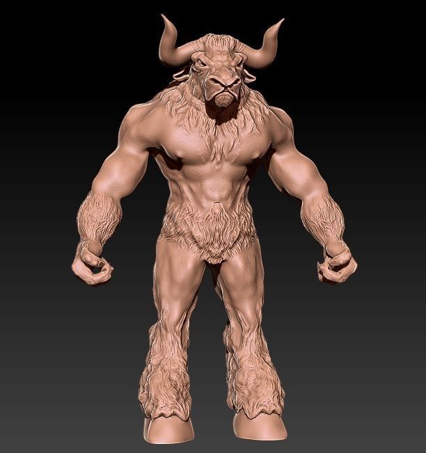 Miniature Set viking statue 3D print model_4