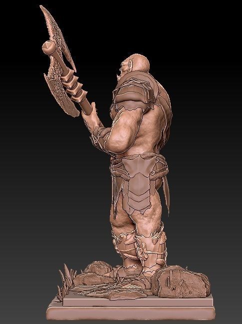 Miniature Set viking statue 3D print model_10