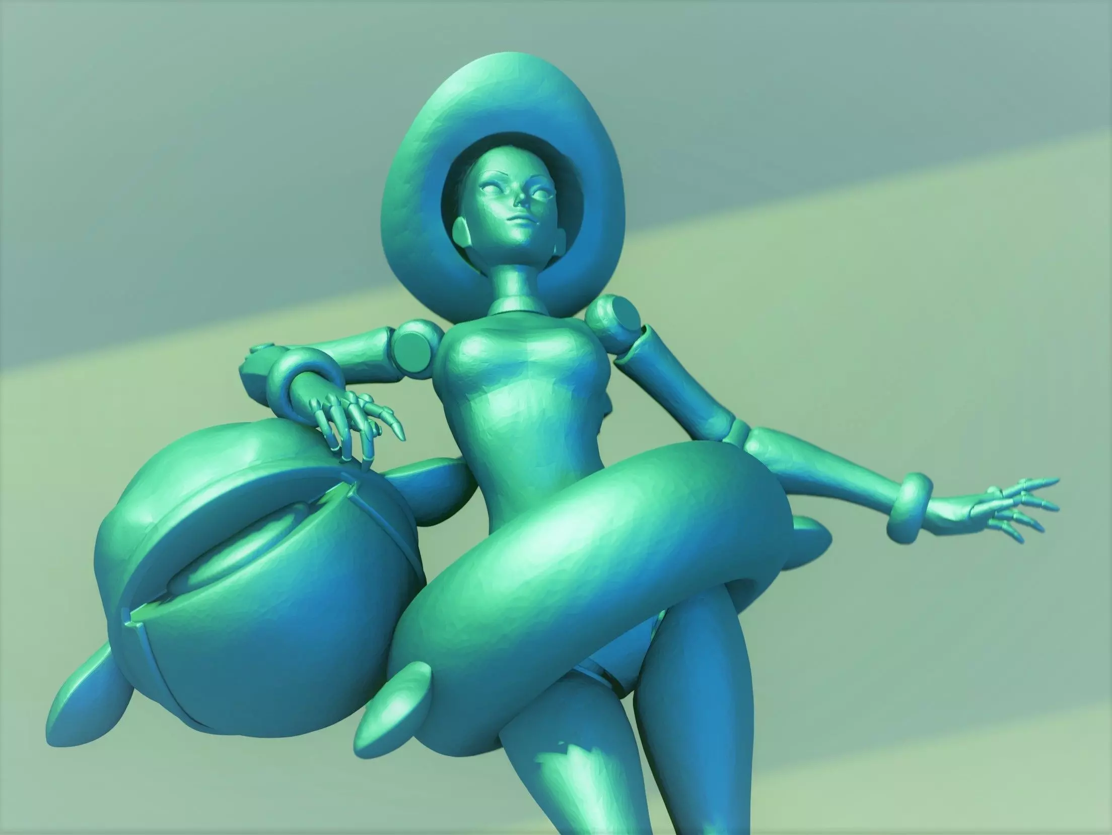 ORIANNA POOL PARTY WITH STAND AND LOL LOGO 3D print model