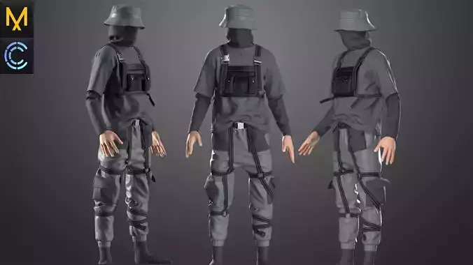 Streetwear Male OBJ mtl FBX ZPRJ