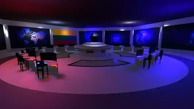 Command Center - Control Room- Military Base - Lithuania Low-poly 3D model