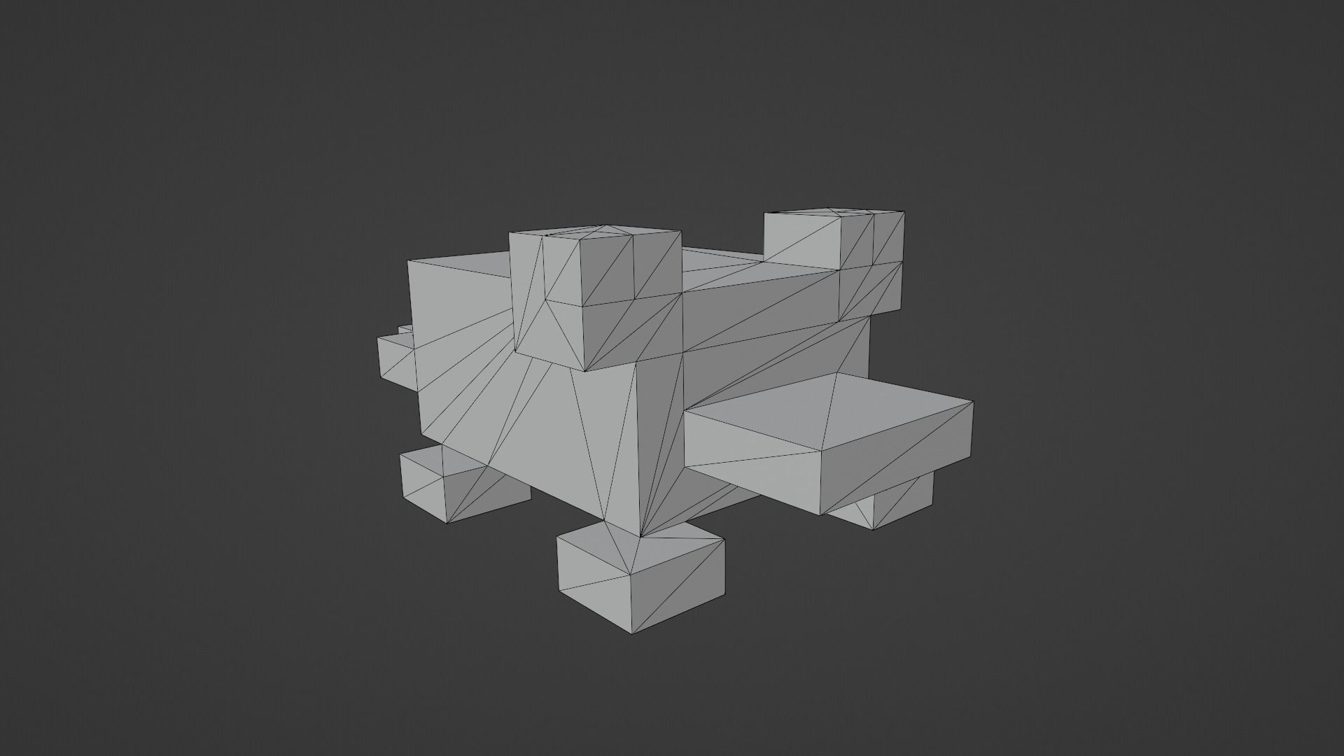 voxel Platypus Low-poly 3D model_11