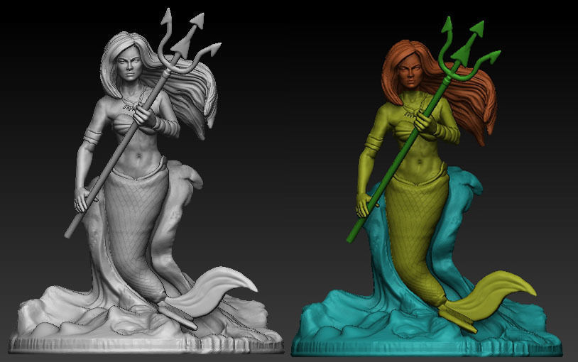 Ariel - WARRIOR PRINCESSES 3D print model_7