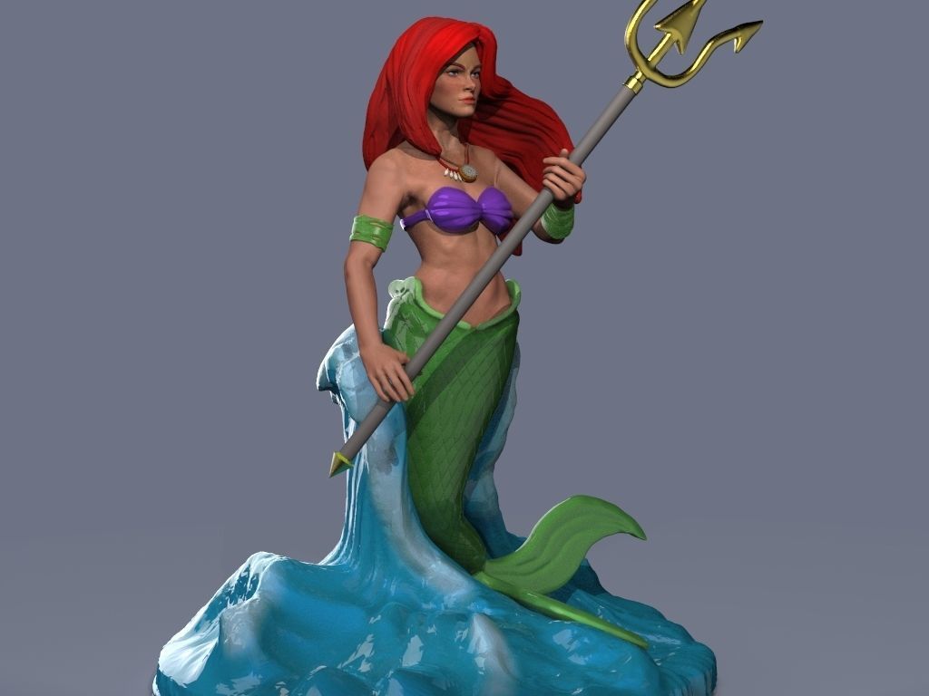 Ariel - WARRIOR PRINCESSES 3D print model_4