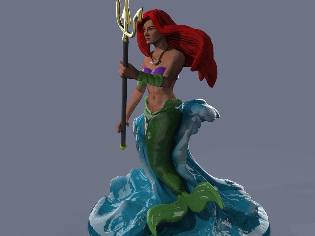 Ariel - WARRIOR PRINCESSES 3D print model_5