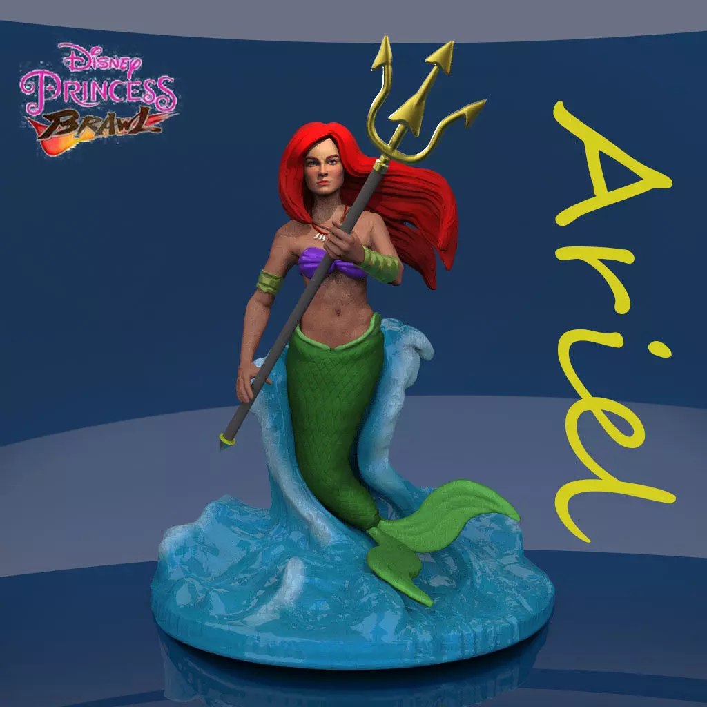 Ariel - WARRIOR PRINCESSES 3D print model_0