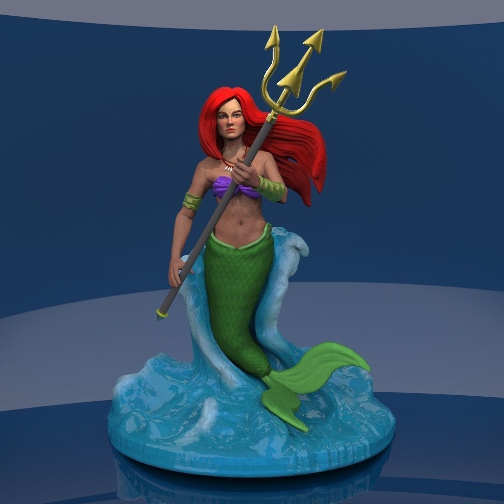 Ariel - WARRIOR PRINCESSES 3D print model_2