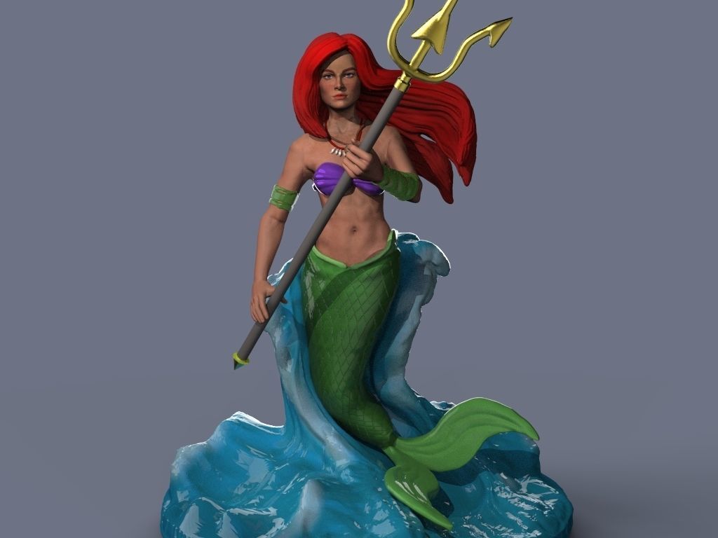 Ariel - WARRIOR PRINCESSES 3D print model_3