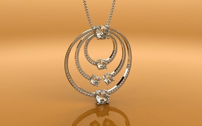 Pendant Round Loops - Jewelry 3D - PG-161 3D print model
